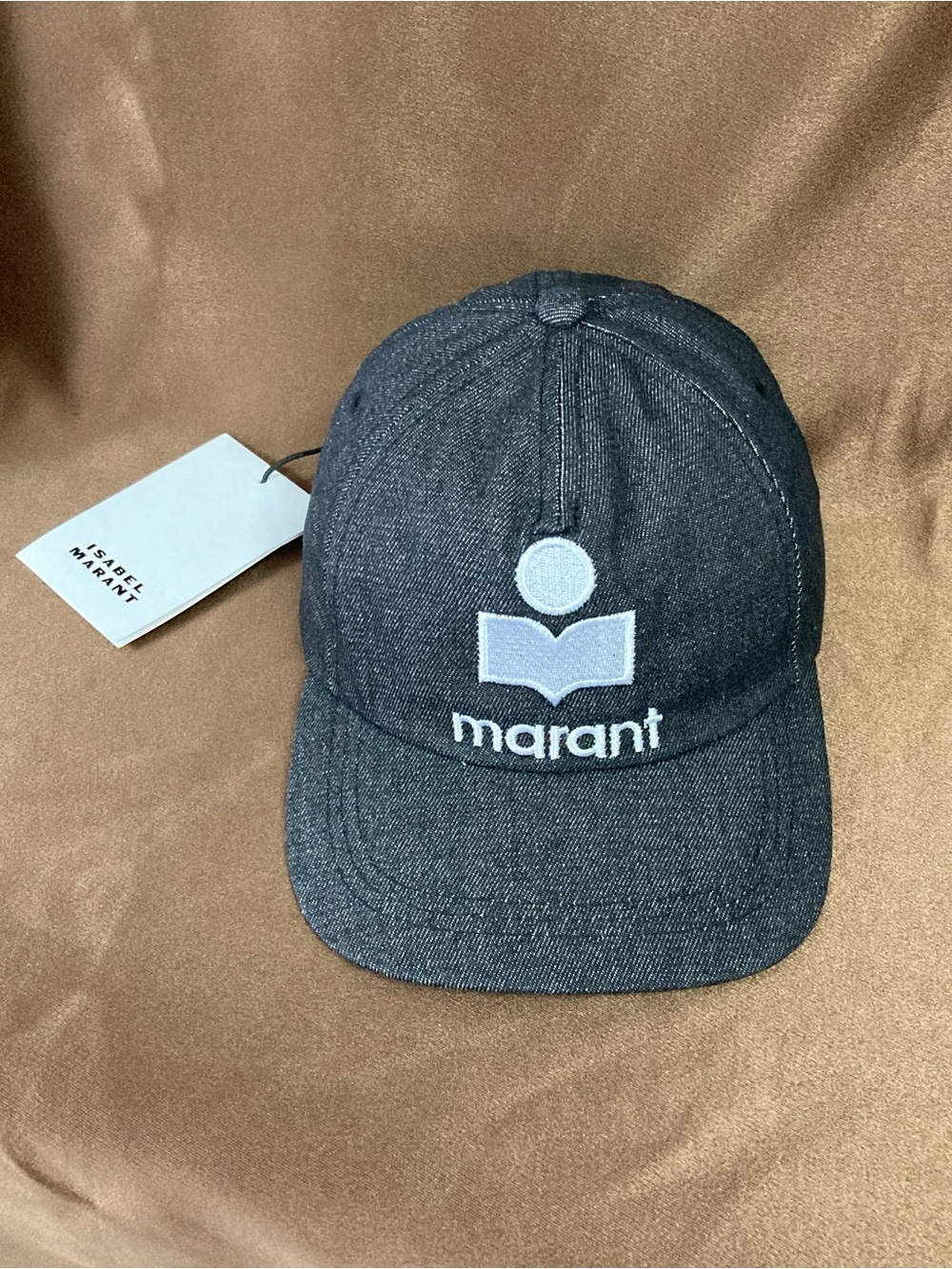 Isabel Marant Charcoal Logo Baseball Cap